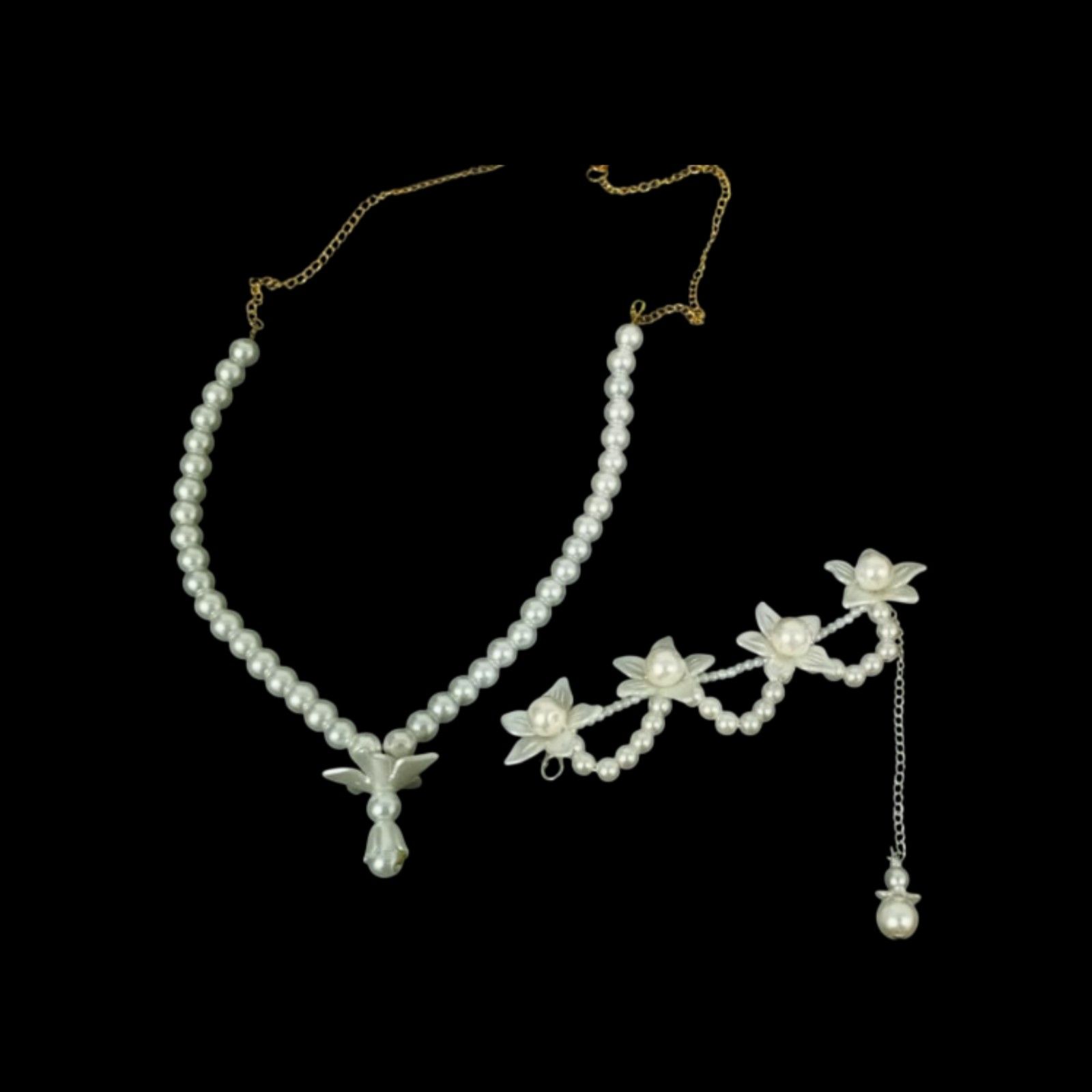 classic white pearl gift set for women