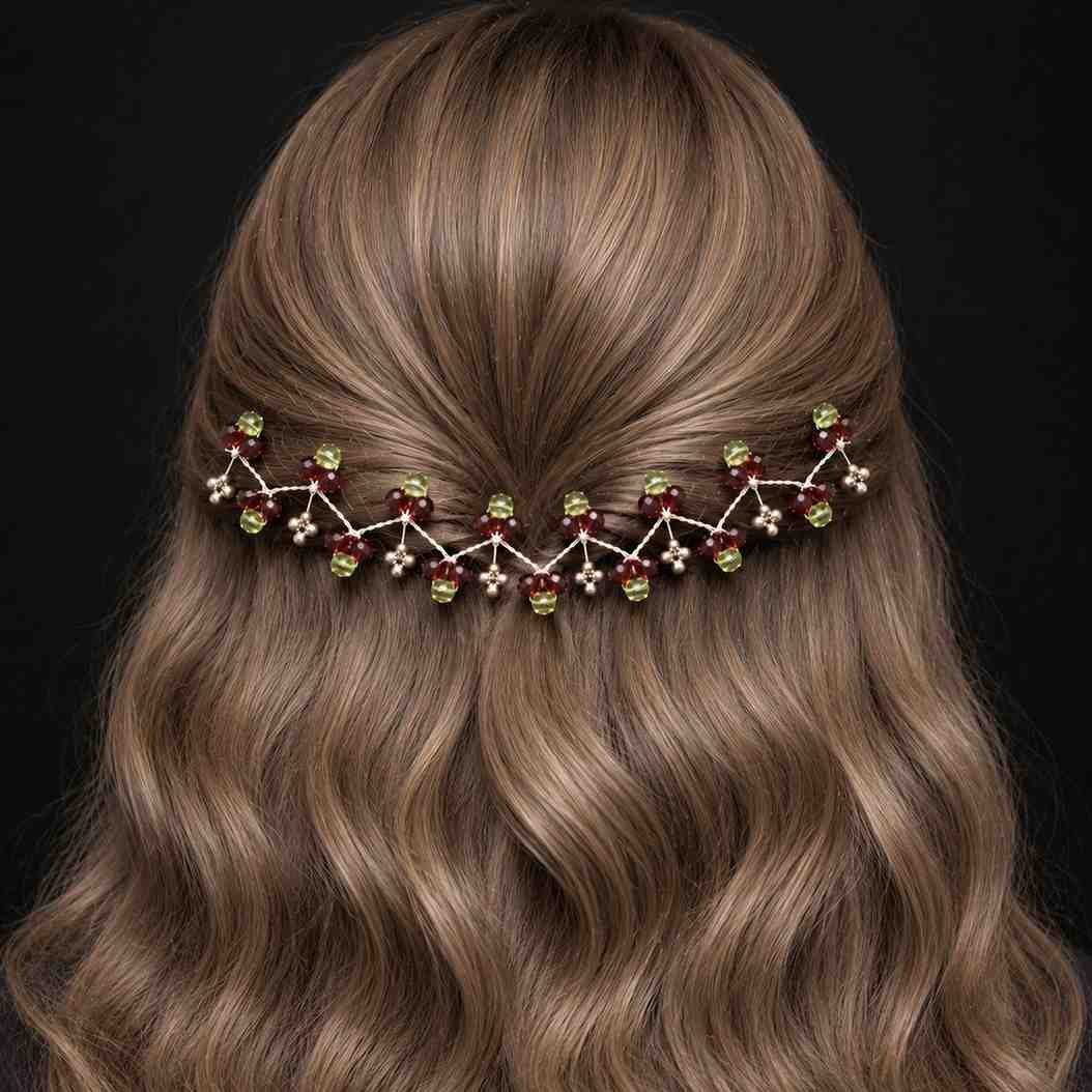 elegant crystal hair vine in two colors