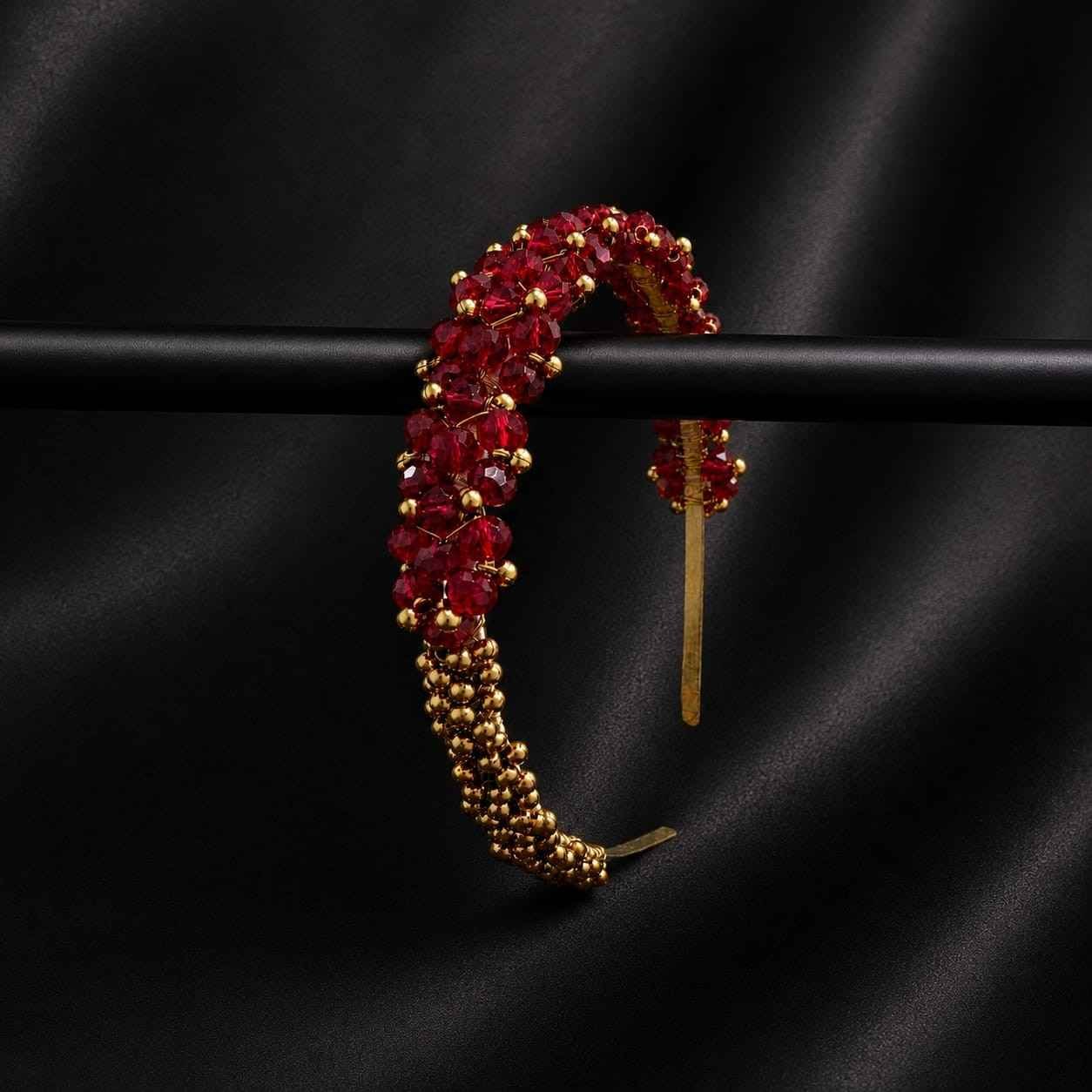 Elegant handcrafted crystal hair band