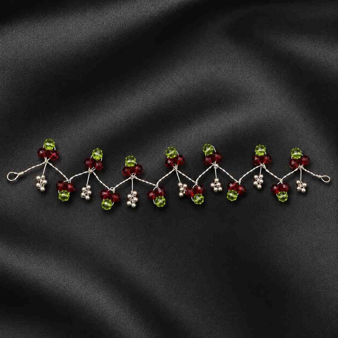Elegant hair vine with dual color beads