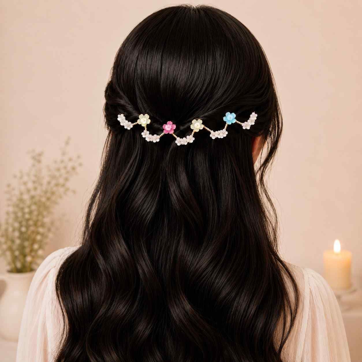 Stylish floral hair vine accessory