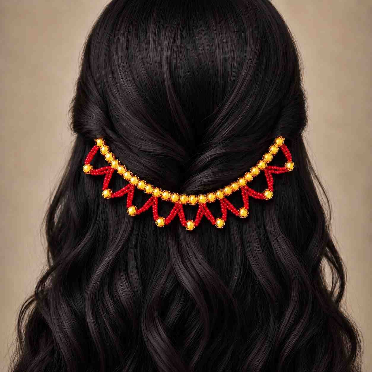 Decorative hair vine for Mehndi hairstyle