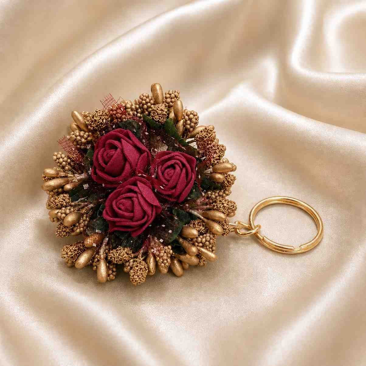 elegant floral keychain for gifting or personal use