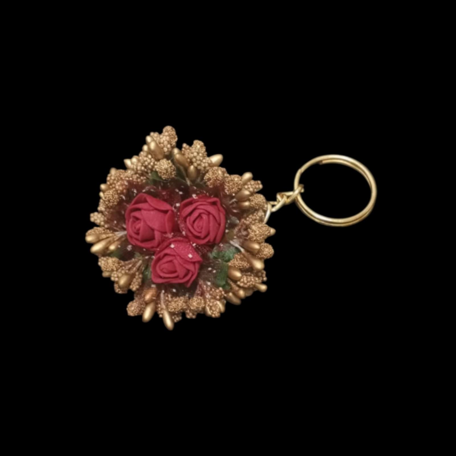 elegant floral keychain for gifting or personal use