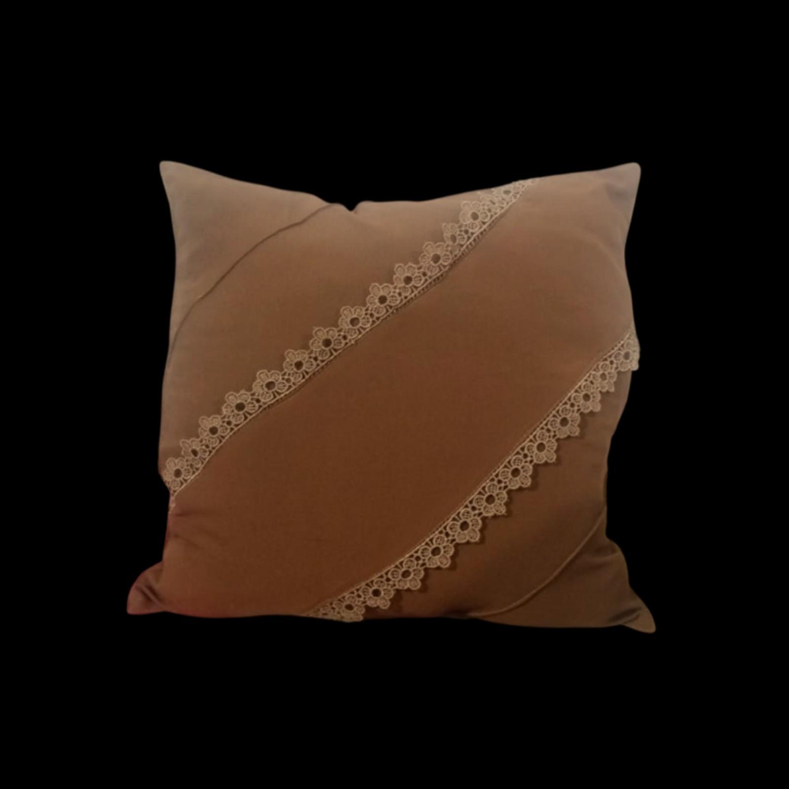 lace embellished stylish cushion set for lounge