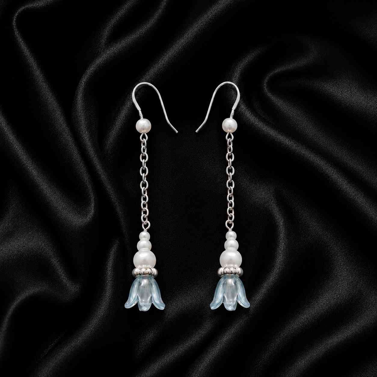 elegant pearl dangle earrings