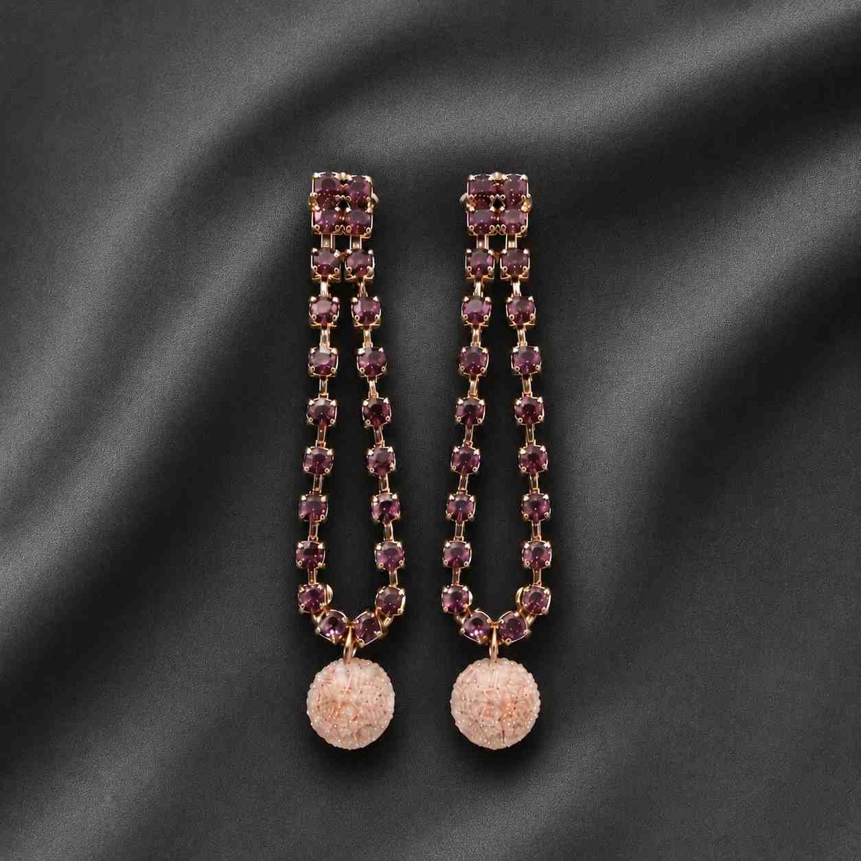 elegant dangle earrings with rhinestone details