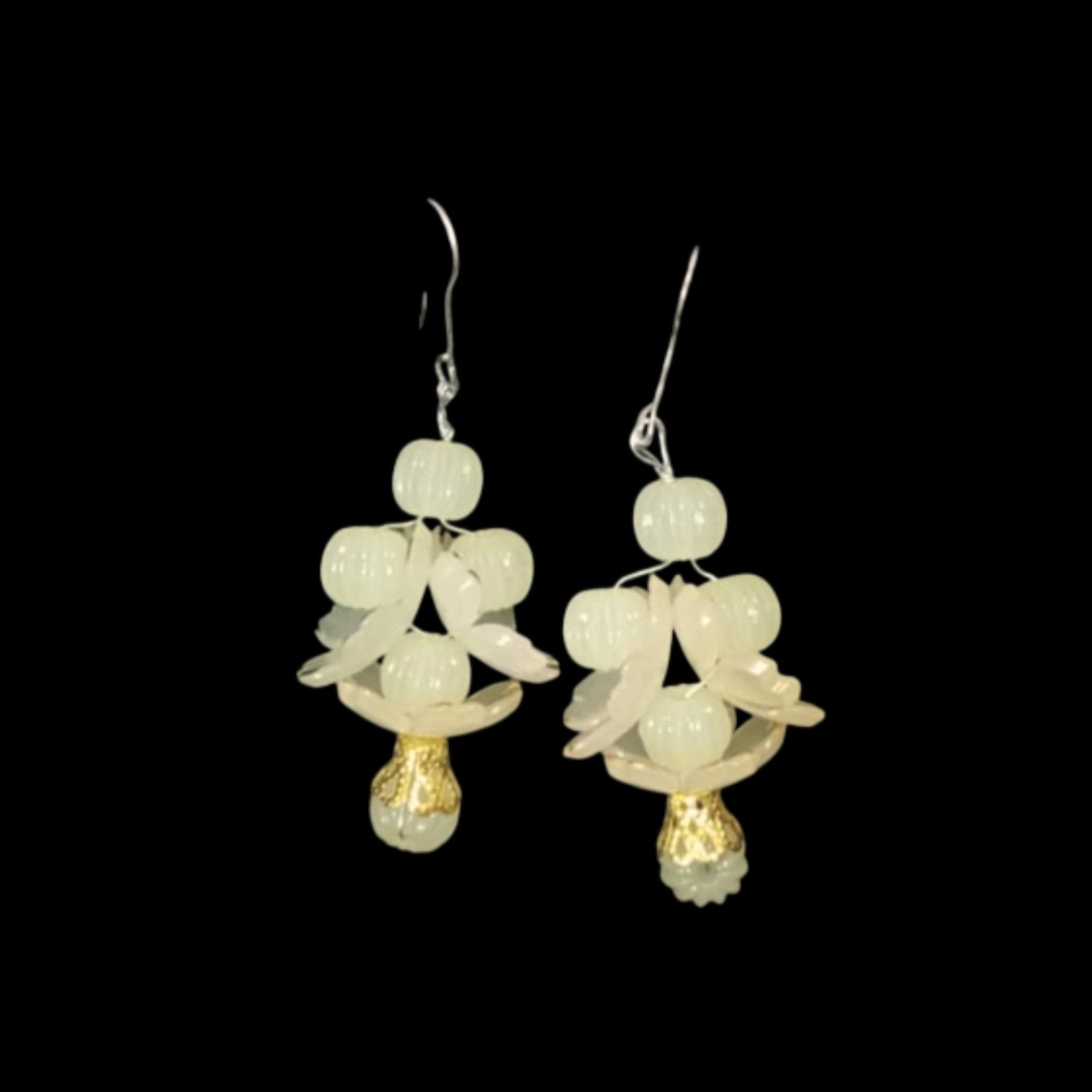 elegant floral drop earrings