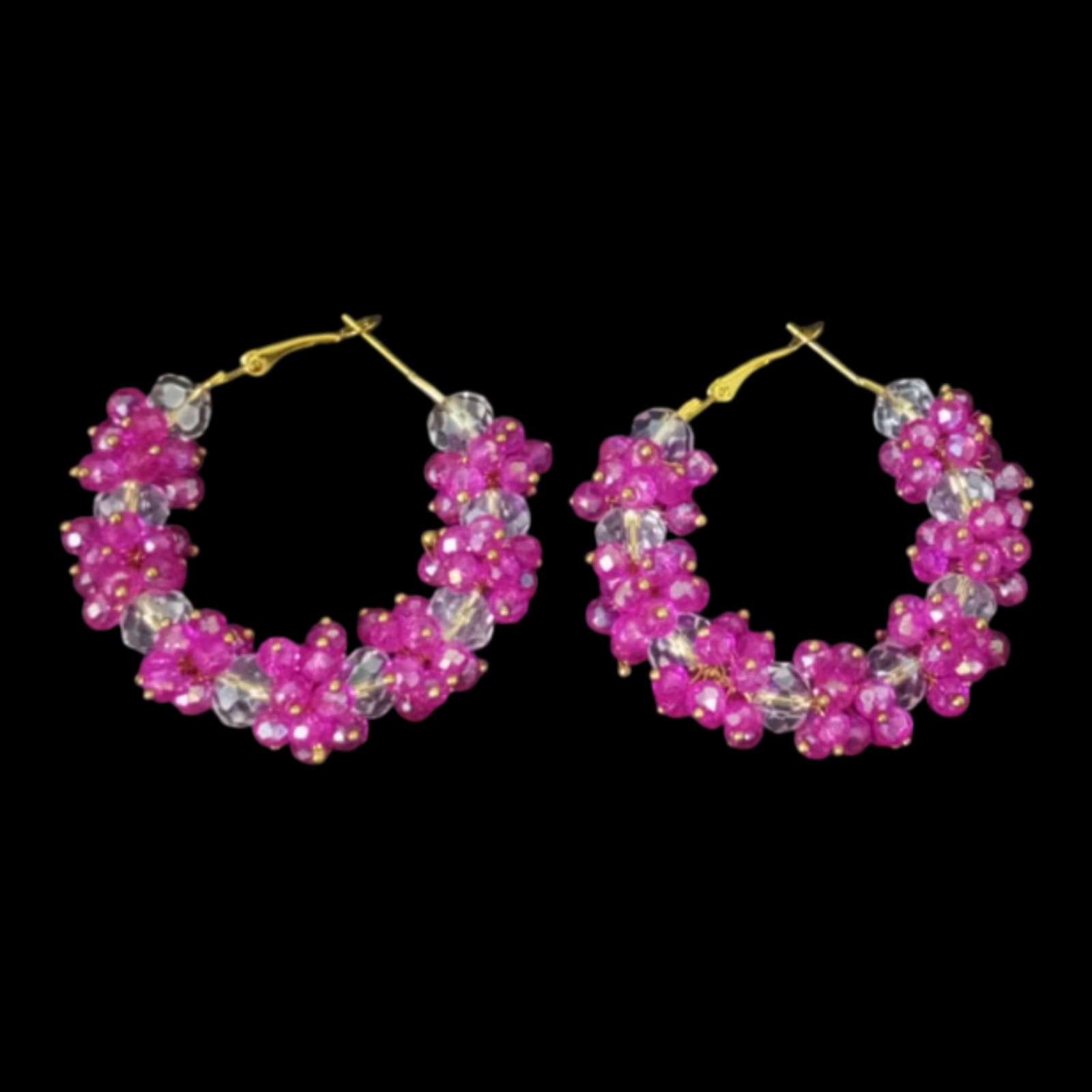 gajra-inspired hoop earrings